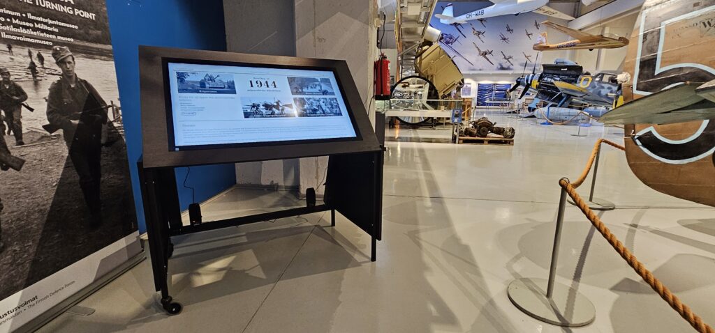 Ilmailumuseo kosketusnäyttö